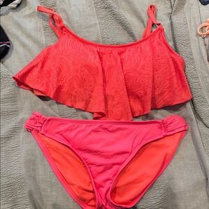 Mossimo Supply Co. Coral and Pink Bikini Set
